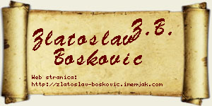 Zlatoslav Bošković vizit kartica